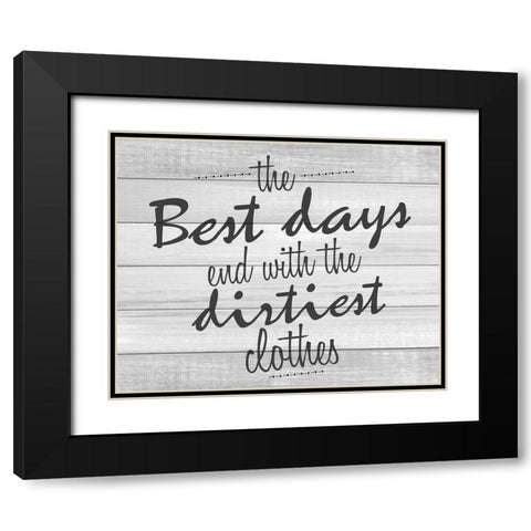 The Best Days Black Modern Wood Framed Art Print with Double Matting by Kimberly, Allen