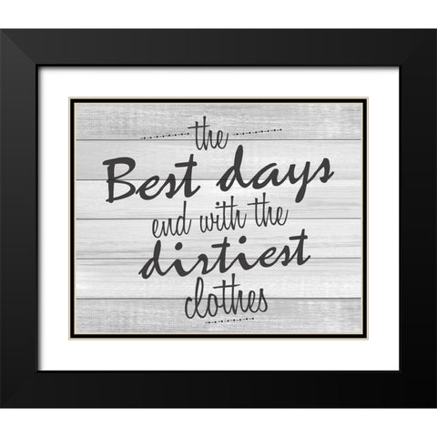 The Best Days Black Modern Wood Framed Art Print with Double Matting by Kimberly, Allen