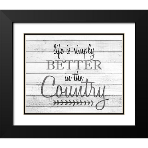 Life is Simply Better Black Modern Wood Framed Art Print with Double Matting by Kimberly, Allen