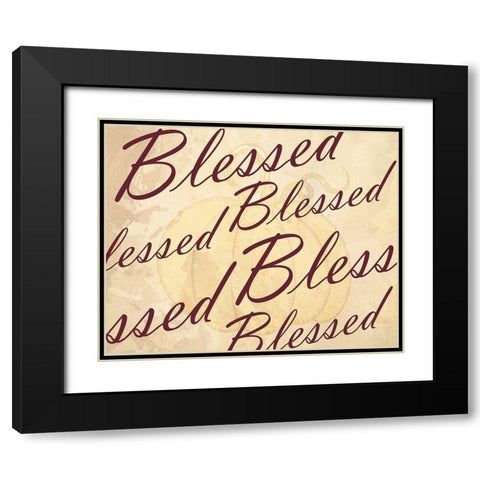 Blessed Black Modern Wood Framed Art Print with Double Matting by Kimberly, Allen