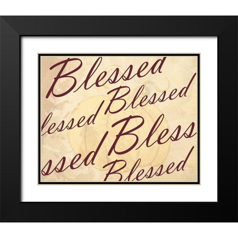 Blessed Black Modern Wood Framed Art Print with Double Matting by Kimberly, Allen