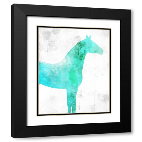 Watercolor Silhouette 5 Black Modern Wood Framed Art Print with Double Matting by Kimberly, Allen