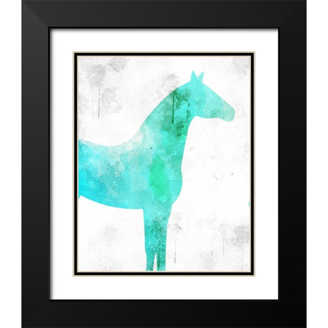 Watercolor Silhouette 5 Black Modern Wood Framed Art Print with Double Matting by Kimberly, Allen