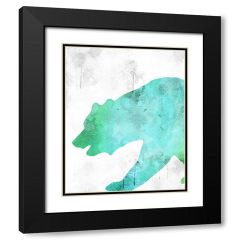 Watercolor Silhouette 6 Black Modern Wood Framed Art Print with Double Matting by Kimberly, Allen