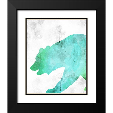 Watercolor Silhouette 6 Black Modern Wood Framed Art Print with Double Matting by Kimberly, Allen