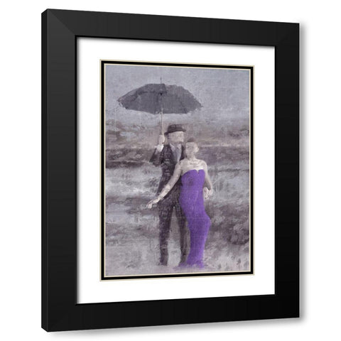 A Dance on the Beach Black Modern Wood Framed Art Print with Double Matting by Kimberly, Allen