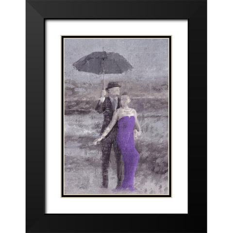 A Dance on the Beach Black Modern Wood Framed Art Print with Double Matting by Kimberly, Allen