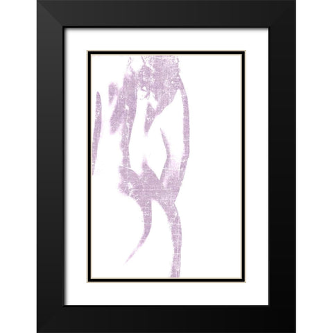 Violet Silhouette 1 Black Modern Wood Framed Art Print with Double Matting by Kimberly, Allen