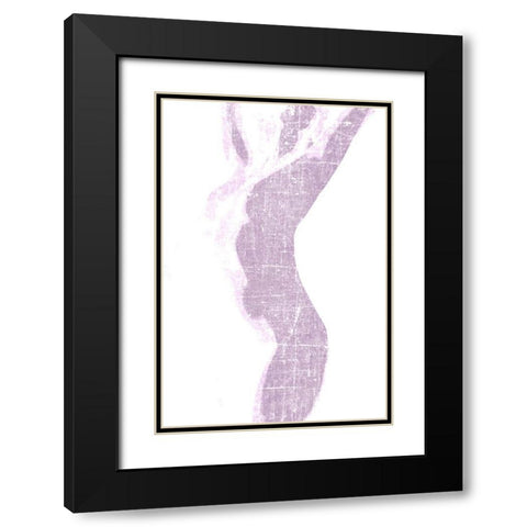 Violet Silhouette 2 Black Modern Wood Framed Art Print with Double Matting by Kimberly, Allen