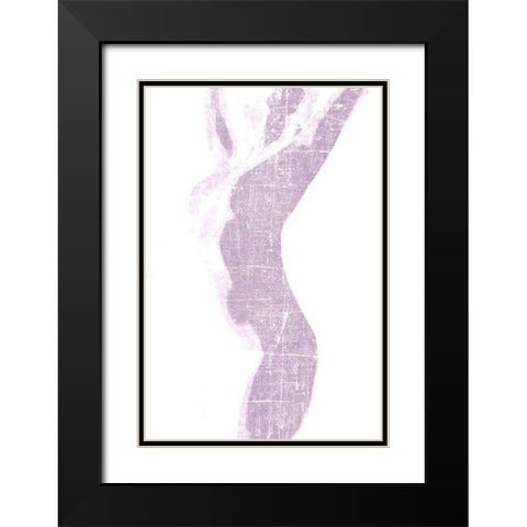 Violet Silhouette 2 Black Modern Wood Framed Art Print with Double Matting by Kimberly, Allen