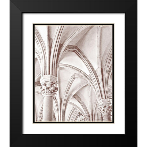 Arches 1 Black Modern Wood Framed Art Print with Double Matting by Kimberly, Allen