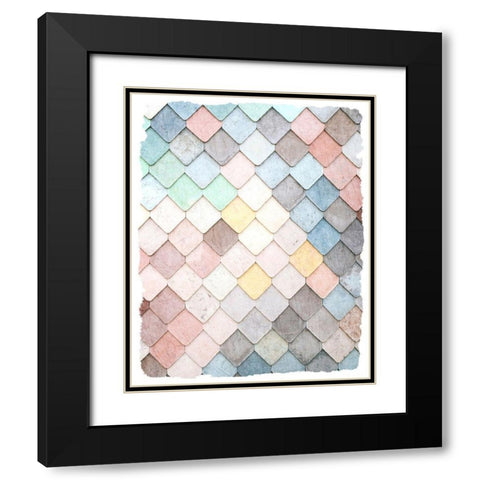 Tiled 2 Black Modern Wood Framed Art Print with Double Matting by Kimberly, Allen