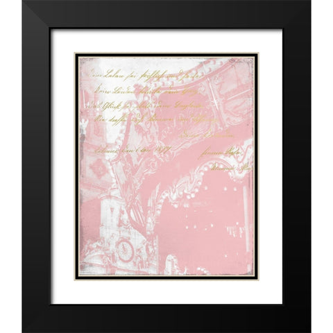 Paris in Pink 3 Black Modern Wood Framed Art Print with Double Matting by Kimberly, Allen