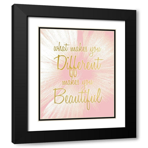 What makes you Beautiful Black Modern Wood Framed Art Print with Double Matting by Kimberly, Allen