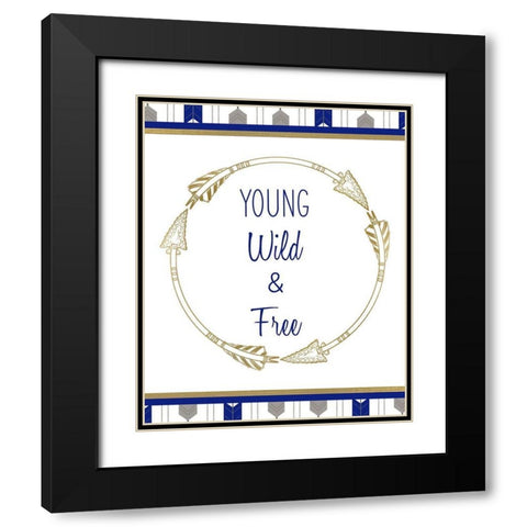 Indigo Dreamer 6 Black Modern Wood Framed Art Print with Double Matting by Kimberly, Allen