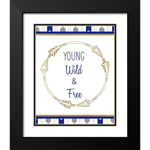 Indigo Dreamer 6 Black Modern Wood Framed Art Print with Double Matting by Kimberly, Allen