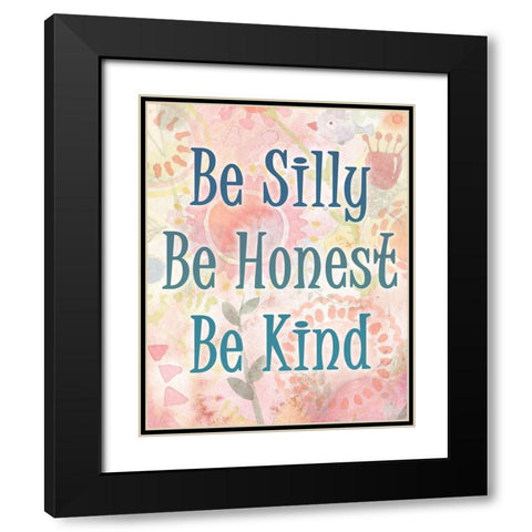 Be Silly Black Modern Wood Framed Art Print with Double Matting by Kimberly, Allen