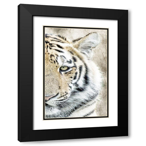 Concentration B Black Modern Wood Framed Art Print with Double Matting by Kimberly, Allen