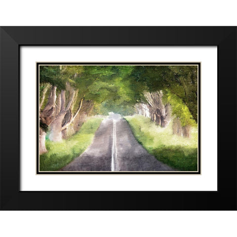 Road Trip Black Modern Wood Framed Art Print with Double Matting by Kimberly, Allen