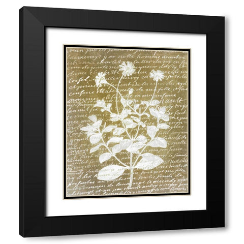 Notes on Floral 1 Black Modern Wood Framed Art Print with Double Matting by Kimberly, Allen
