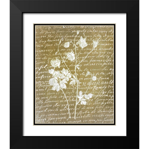 Notes on Floral 2  Black Modern Wood Framed Art Print with Double Matting by Kimberly, Allen