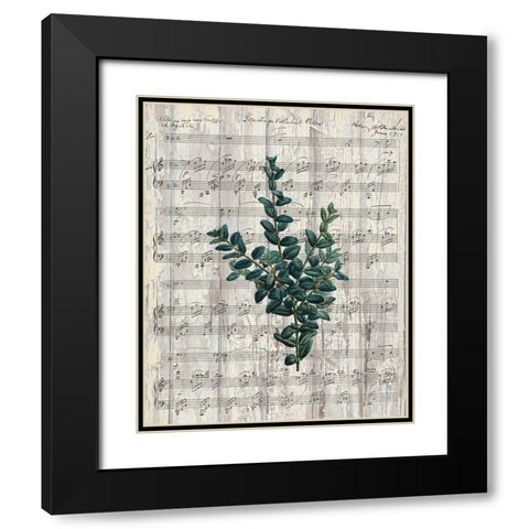 Musical Botanical 3 Black Modern Wood Framed Art Print with Double Matting by Kimberly, Allen
