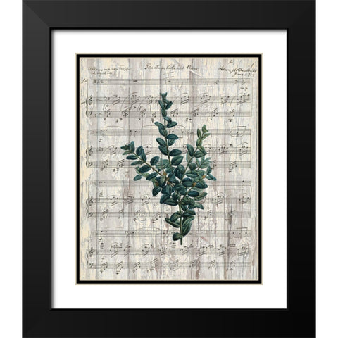 Musical Botanical 3 Black Modern Wood Framed Art Print with Double Matting by Kimberly, Allen