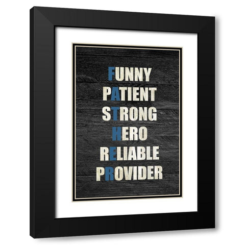 FATHER Black Modern Wood Framed Art Print with Double Matting by Kimberly, Allen