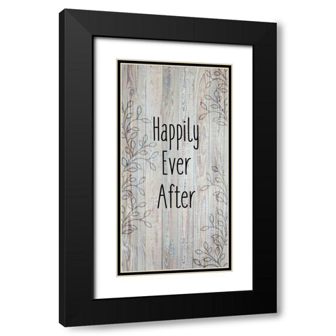 Happily Ever After C Black Modern Wood Framed Art Print with Double Matting by Allen, Kimberly