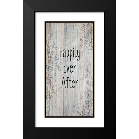 Happily Ever After C Black Modern Wood Framed Art Print with Double Matting by Allen, Kimberly
