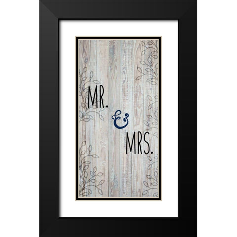 Mr and Mrs Black Modern Wood Framed Art Print with Double Matting by Allen, Kimberly