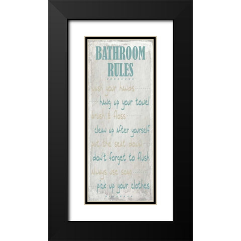Stone Shell Rules  Black Modern Wood Framed Art Print with Double Matting by Allen, Kimberly
