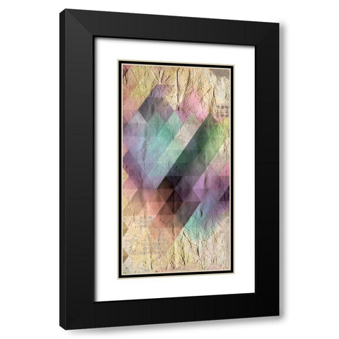 Color Code 1b Black Modern Wood Framed Art Print with Double Matting by Allen, Kimberly