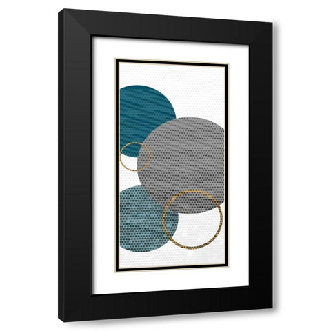 Circle Time B Black Modern Wood Framed Art Print with Double Matting by Allen, Kimberly