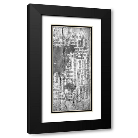 World Tryptich 3 Black Modern Wood Framed Art Print with Double Matting by Kimberly, Allen