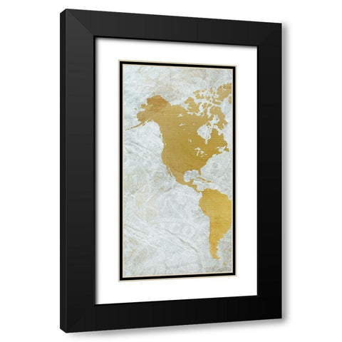 World A Black Modern Wood Framed Art Print with Double Matting by Kimberly, Allen