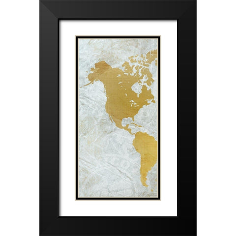 World A Black Modern Wood Framed Art Print with Double Matting by Kimberly, Allen