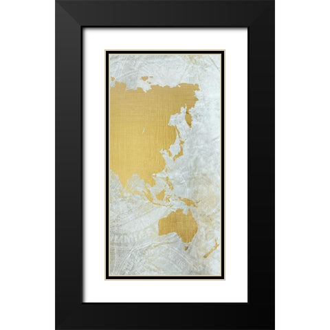 World C Black Modern Wood Framed Art Print with Double Matting by Kimberly, Allen