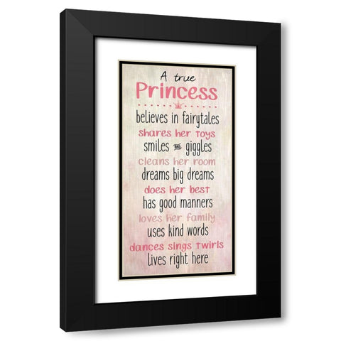 A True Princess Black Modern Wood Framed Art Print with Double Matting by Kimberly, Allen