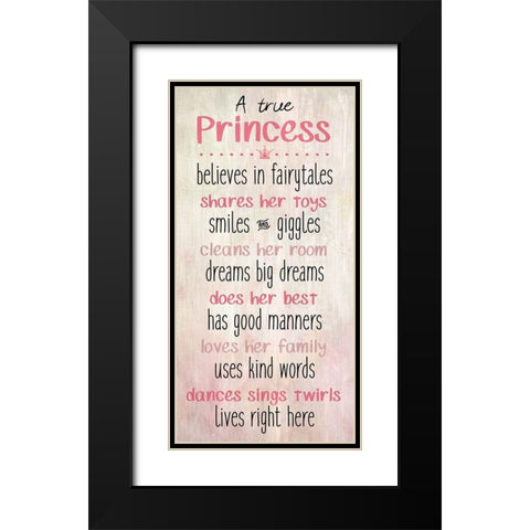 A True Princess Black Modern Wood Framed Art Print with Double Matting by Kimberly, Allen