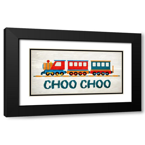 Choo Choo 1 Black Modern Wood Framed Art Print with Double Matting by Kimberly, Allen