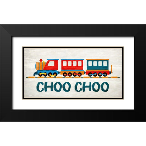 Choo Choo 1 Black Modern Wood Framed Art Print with Double Matting by Kimberly, Allen