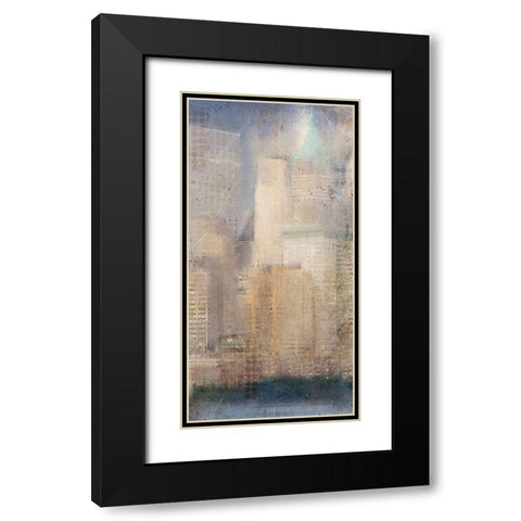 City Life B Black Modern Wood Framed Art Print with Double Matting by Kimberly, Allen