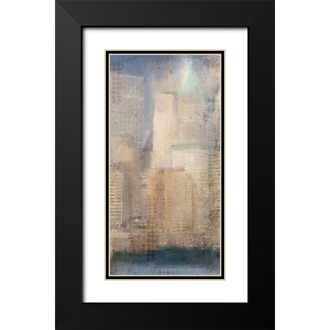 City Life B Black Modern Wood Framed Art Print with Double Matting by Kimberly, Allen