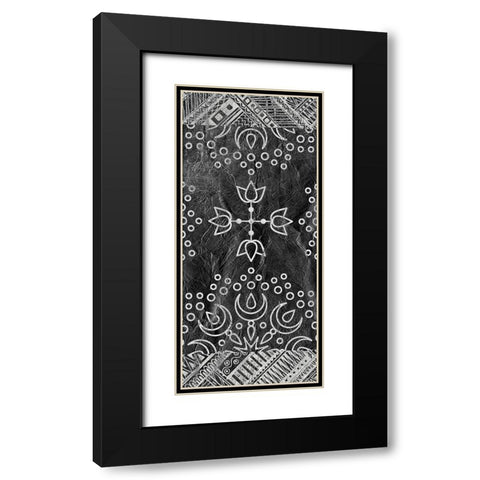 Patterned B  Black Modern Wood Framed Art Print with Double Matting by Kimberly, Allen
