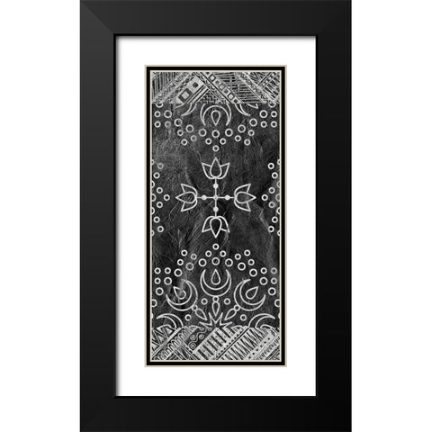 Patterned B  Black Modern Wood Framed Art Print with Double Matting by Kimberly, Allen