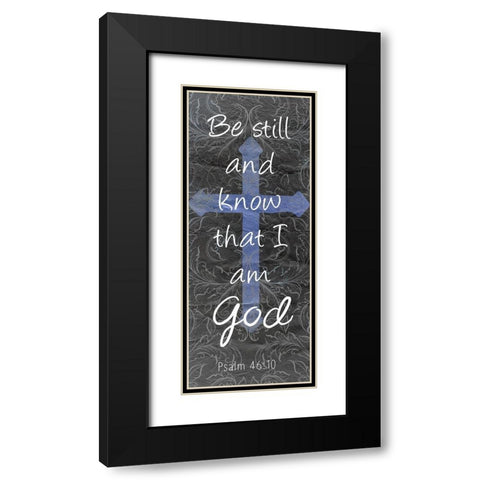 Be Still Black Modern Wood Framed Art Print with Double Matting by Kimberly, Allen