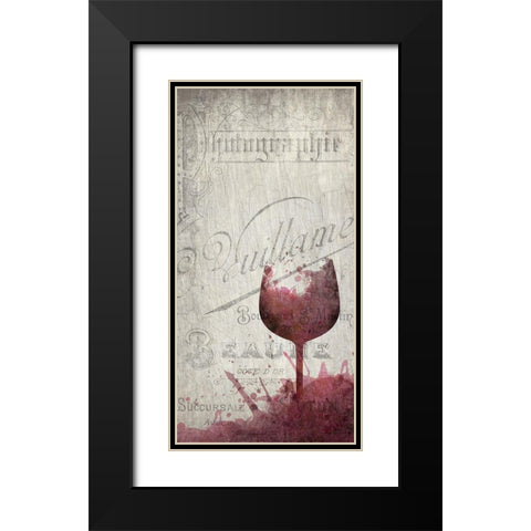 Splashes of Wine Black Modern Wood Framed Art Print with Double Matting by Kimberly, Allen