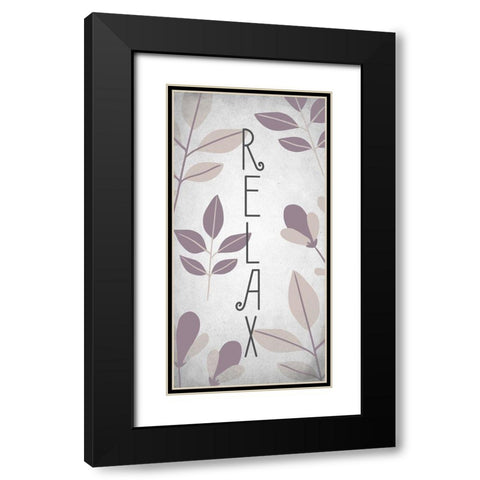 Relax 1 Black Modern Wood Framed Art Print with Double Matting by Kimberly, Allen