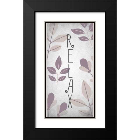 Relax 1 Black Modern Wood Framed Art Print with Double Matting by Kimberly, Allen
